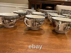 Lot 60 Pieces of Johnson Brothers Friendly Village Dinnerware Set China