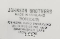 Lot 7 Johnson Brothers Bros & J&E Meakin BONJOUR Dinner Plates 4 UNUSED Pls read