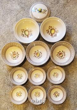 Lot of 11 Johnson Bros Fruit Sampler Vegetable Bowls Various Sizes