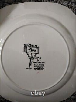 Lot of 18 JOHNSON BROTHERS England Friendly Village Covered Bridge Plate & Bowl