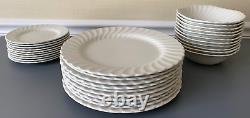 Lot of 30Johnson Brothers Plates/Bowls/Bread Plates Regency Swirl Ironstone 1E1