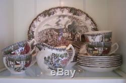 Lot of 43 pieces Johnson Brothers Friendly Village China Made in England
