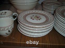 Lot of 45 Pieces of Johnson Bros Old Granite Fruit Sampler Serving, Plates Plus