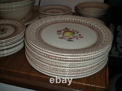 Lot of 45 Pieces of Johnson Bros Old Granite Fruit Sampler Serving, Plates Plus