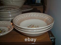 Lot of 45 Pieces of Johnson Bros Old Granite Fruit Sampler Serving, Plates Plus