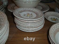 Lot of 45 Pieces of Johnson Bros Old Granite Fruit Sampler Serving, Plates Plus