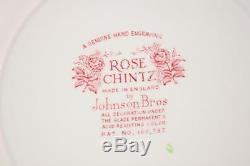 Lot of 71 Pcs. Johnson Bros Rose Chintz Dinnerware Red Mark Pat. #160 783