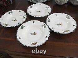 Lot of 8 Johnson Brothers England Rimmed Soup Bowls Brookshire Ducks 8 3/4 Wide