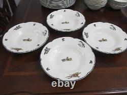 Lot of 8 Johnson Brothers England Rimmed Soup Bowls Brookshire Ducks 8 3/4 Wide