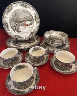 Lot of Johnson Bros Friendly Village dishes. 160 PIECES