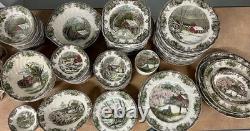Lot of Johnson Bros Friendly Village dishes. 160 PIECES