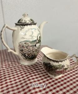 Lot of Johnson Bros Friendly Village dishes. 160 PIECES