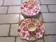 Lot Of Johnson Brothers English Chippendale Red/pink Dinner Plates, Platter, Cup