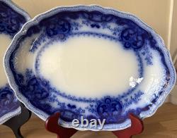 Lovely Set of 2 Johnson Bros Persian Flow Blue Platters