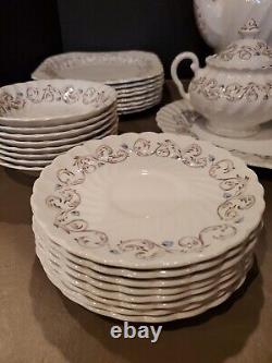 MCM 60s 48pc Johnson Bros Ironstone Encore china set for 6 with Teapot Set