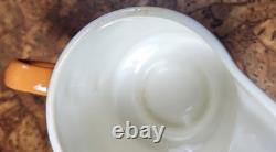 MCM Johnson Bros Ironstone ORANGE 4 cups/4 saucers 1 Creamer 1 Gravy 1 extra cup