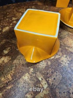 MCM Johnson Bros Ironstone ORANGE 4 cups/4 saucers 1 Creamer 1 Gravy 1 extra cup