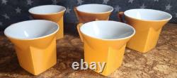 MCM Johnson Bros Ironstone ORANGE 4 cups/4 saucers 1 Creamer 1 Gravy 1 extra cup
