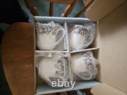 MINT Heritage Johnson Brothers 4 Cups, 12 Saucers, 2 Turkey Platters Colonial