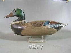 Mallard duck decoy H. Johnson -Bros. Boat Works Point Pleasant, NJ ca. 1920 branded