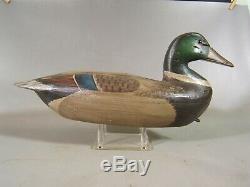 Mallard duck decoy H. Johnson -Bros. Boat Works Point Pleasant, NJ ca. 1920 branded