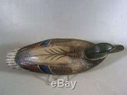 Mallard duck decoy H. Johnson -Bros. Boat Works Point Pleasant, NJ ca. 1920 branded