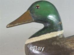 Mallard duck decoy H. Johnson -Bros. Boat Works Point Pleasant, NJ ca. 1920 branded