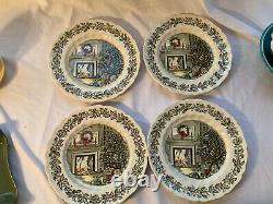 Merry Christmas Johnson Brothers Set of 4 Dinner / Buffer Plates 10 3/4