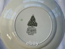 Merry Christmas Johnson Brothers Set of 4 Dinner / Buffer Plates 10 3/4