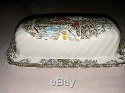 NEAR MINT Johnson Brother's Friendly Village ENGLAND Vintage Butter Dish