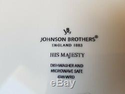 NEW Johnson Brothers HIS MAJESTY Turkey Dinner Dishes Plates 10.5 Set of 8