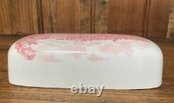 NEW Retired JOHNSON BROTHERS BROS OLD BRITAIN CASTLES PINK Covered Butter Dish