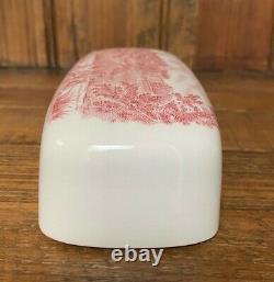 NEW Retired JOHNSON BROTHERS BROS OLD BRITAIN CASTLES PINK Covered Butter Dish