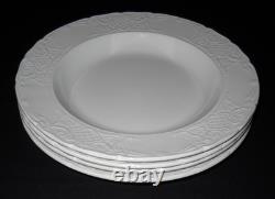 NEW Set of 4 Johnson Brothers 9-3/8 Richmond White Rimmed Soup Bowls England
