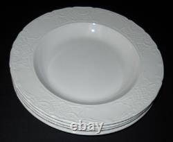 NEW Set of 4 Johnson Brothers 9-3/8 Richmond White Rimmed Soup Bowls England