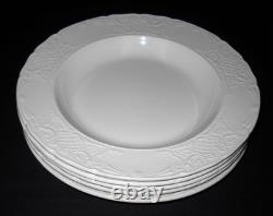 NEW Set of 5 Johnson Brothers 9-3/8 Richmond White Rimmed Soup Bowls England