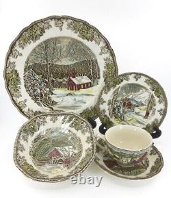 NEW!'The Friendly Village' Johnson Bros 20 Piece Set Teacups & Saucers, Plates+