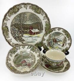 NEW!'The Friendly Village' Johnson Bros 20 Piece Set Teacups & Saucers, Plates+