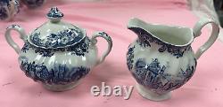 NEW-Vintage-Set of 47PCS. Johnson Brothers Coaching Scenes Dinnerware Set. Engla