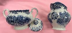 NEW-Vintage-Set of 47PCS. Johnson Brothers Coaching Scenes Dinnerware Set. Engla