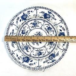 NEW Vtg 30 Pc Johnson Brothers Blue Indies Service Set, Six 5 Pc Place Settings