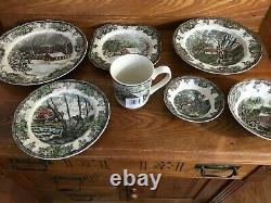 NIB Vintage Johnson Bros. The Friendly Village China Set 28 Pc Service for 4