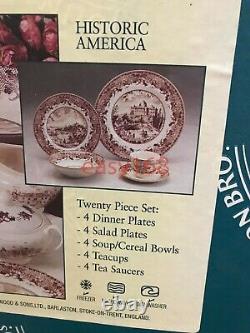 New Johnson Bro's Historic America 20 Piece China England UK Kingdom Boston York