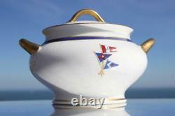 New York Yacht Club Fine Quality Bone China Lidded Sugar Bowl Johnson Bros