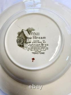 Nice Lot Johnson Bros Mill Stream Plates, Bowls Brown Multicolor