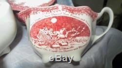 Night Before Christmas Johnson Bros Noble Excellence Teapot Sugar Creamer Cups