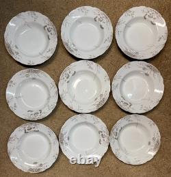 Nine Johnson Brothers Sylvan Brown 9 Soup Bowls