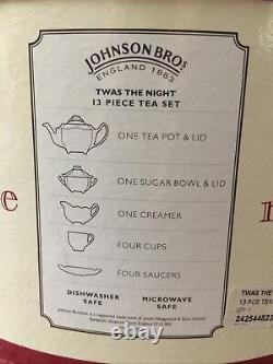 Noble Excellence TWAS THE NIGHT 13 Piece Tea Set Johnson Brothers