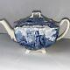 Old Britain Castles Blue By Johnson Brothers England Teapot With Lid Excellent