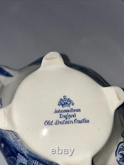 Old Britain Castles Blue by Johnson Brothers England teapot with lid EXCELLENT